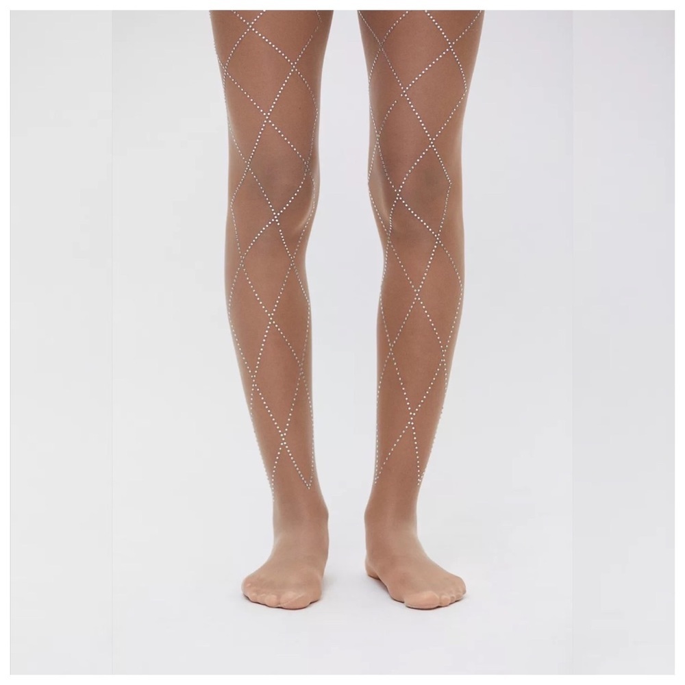 Urban Outfitters Jeweled Chain Tights 2 SETS S/M & M/L - Picture 5 of 7